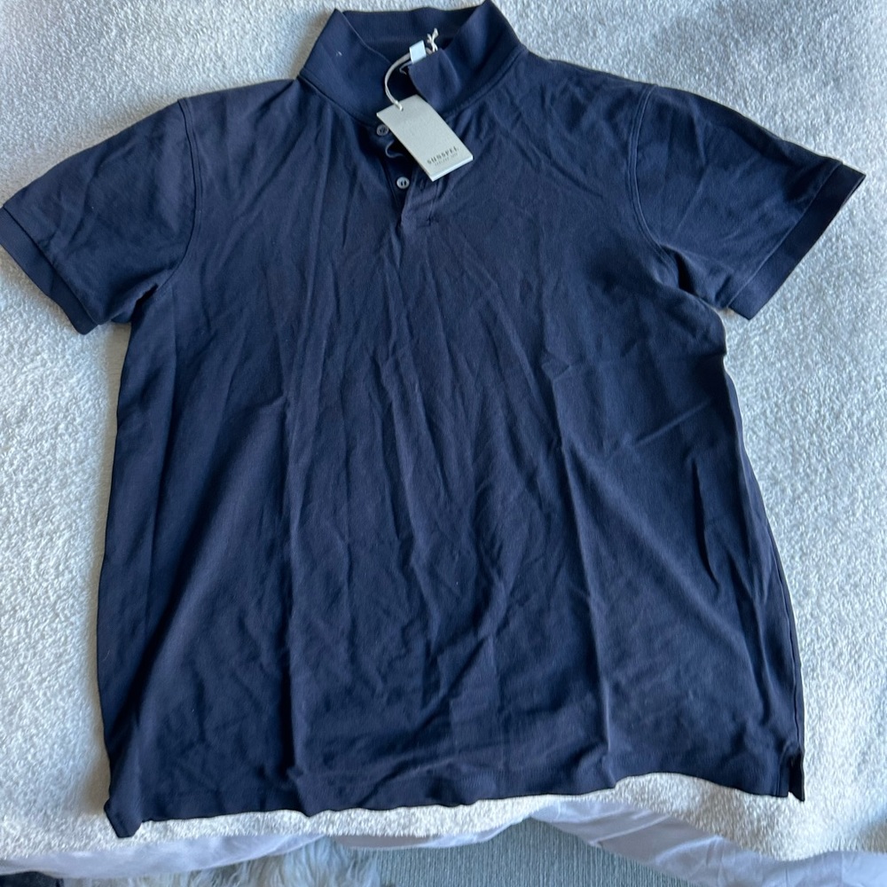 Polo short sunspel men’s large navy